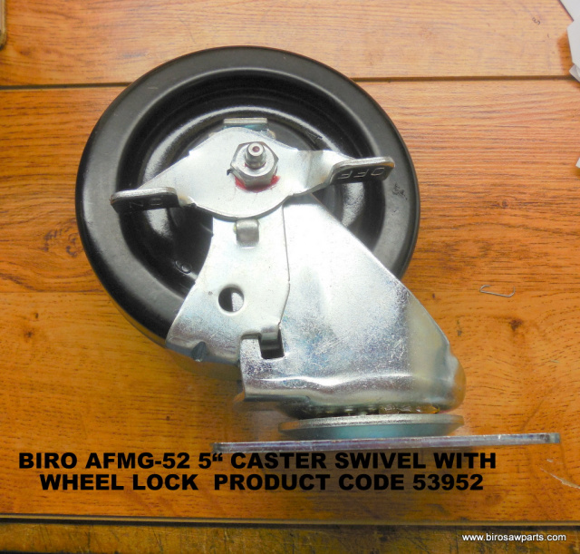 Locking Swivel Caster for Biro AFMG-52 Meat Grinder. Replaces 53952